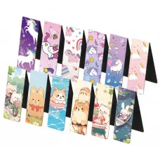 Закладки для книг МАГНИТНЫЕ, "GIRLS", комплект 12 штук, 60x20 мм, FUNSTER (ФАНСТЕР), 116654