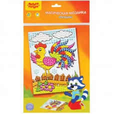 Мозаика магическая на самоклеящейся основе Мульти-Пульти "Петушок" из мягкого пластика 257871