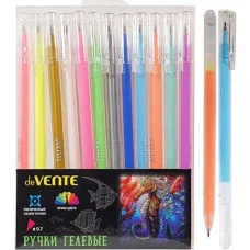 Набор ручек гель пастель 12цв "Kilometrico" 0.7мм корпус прозрачный е/п DEVENTE 5051017 088460