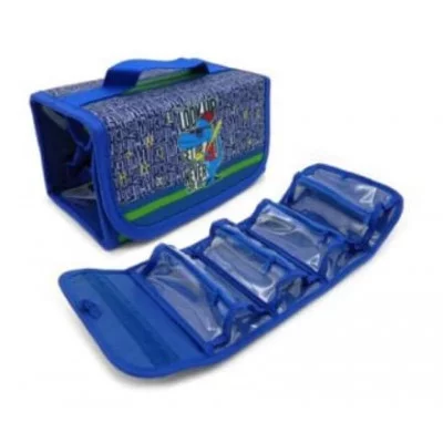 Пенал   BX-53 Пенал для Мальчика "Динозавр" текстильный раскладной на 4 секции, с ручкой (1/1/60)   311330