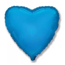 Шар (18\'\'/46 см) Сердце, Синий, 1 шт. 201500A