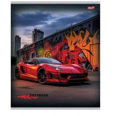 Тетрадь КЛЕТКА 48л. АВТО НА ФОНЕ ГРАФФИТИ - 1 (48-5747) цвет. мелов. обл. 48-5747