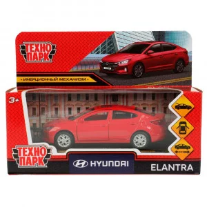 Машина металл HYUNDAI ELANTRA длина 12 см, двери, багаж, ЕLАNТRА-12-RD