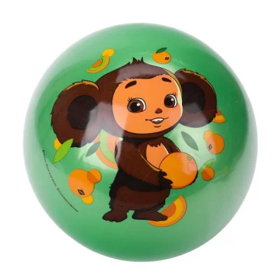Мяч пвх 23 см Чебурашка с наклейкой, в сетке ИГРАЕМ ВМЕСТЕ  386128