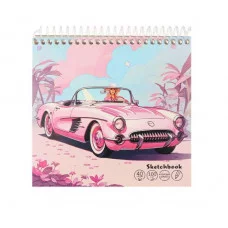 Скетчбук А6 40л РОЗОВАЯ МЕЧТА 40-1800 на спирали жесткая подложка