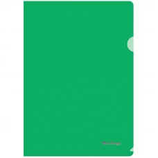 Папка-уголок А4 180мкм, прозрачная зеленая BERLINGO* 131463