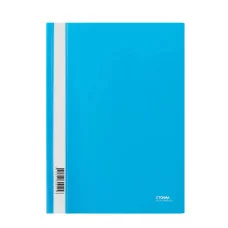 Папка-скоросшиватель пластик. СТАММ А4, 180мкм, голубая с прозр. верхом 356761
