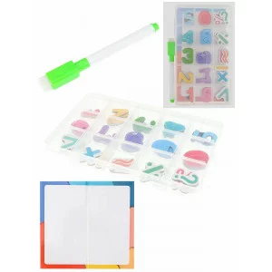 Доска магнитная с цифрами и маркером 10х17см. (31 деталь) (Арт. И-0422)