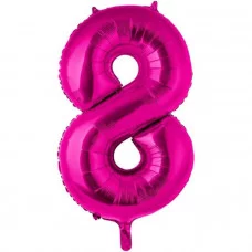 Шар фольгированный Цифра 8 40" Fuchsia 1207-2983