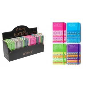 Записная книжка А6, Yalong, 7БЦ, ламинация, ляссе, ассорти, клетка, 100 л, Gloss YL-PJB-A6-21