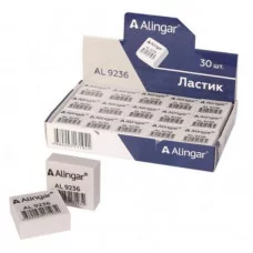 Ластик Alingar, синтетический каучук, квадратный, цвет белый, 25*25*10 мм AL9236