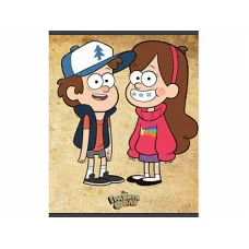 Тетрадь 24л А5ф клетка на скобе   5 диз.в блоке скругл.углы серия -Гравити Фолз- ТК2948