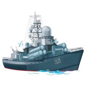 Плакат вырубной А4. Корабль. Двухсторонний 00-00018020 ФМ1-15499 4630112036954