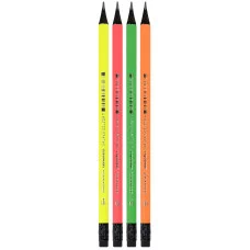 Карандаш чернографитный корпус дерев. INFORMAT Blackwood НВ с ластиком заточенный трехгранный тубус 067503