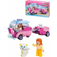 Конструктор пластиковый Sluban Розовая мечта.Машина с питомцем (116 дет.,1 фигур.) (Арт. M38-B0921C)
