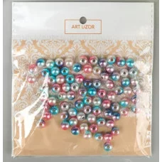 Бусины для творчества пластик "Градиент гол-розовый" набор 20 г d=0,8 см, МИКС отверстия/без 4134966