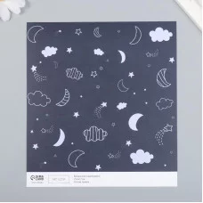 Бумага для скрапбукинга "Магия ночного неба" плотность 180 гр 15,5х17 см   7907901