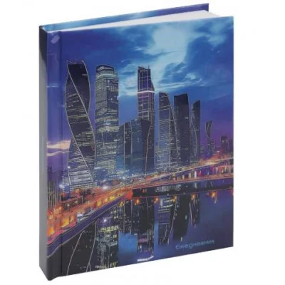 ЕЖЕДНЕВНИК А6, 160л. НОЧНЫЕ ОГНИ МЕГАПОЛИСА - 1 (160-0367) 7БЦ, глянц.ламинация,недатированный 160-0367