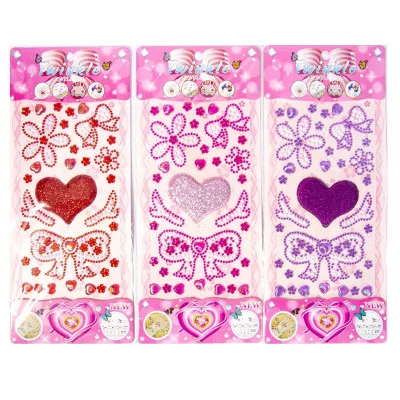 Наклейки-стразы Alingar, акриловые, пакет с европодвесом "Сердце" AL8195