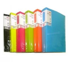 Папка на 100 карманов А4 BQ-152 "Полоска" корешок 55мм, карман с вкладышем на корешке, цвета ассорти МК-100А 306250