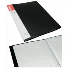 Папка на 30 карманов DH-56 "Черная" корешок 20мм, пластик однотонный SK-30K 331387