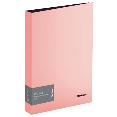 Папка с 60 вкладышами Berlingo "Instinct", 21мм, 700мкм, фламинго 298239