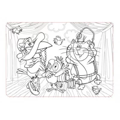 Коврик-раскраска маленький Возвращение блудного попугая 48*3 12044