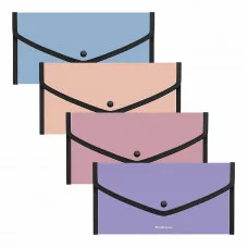 Папка-конверт на кнопке пластиковая ErichKrause Matt Manga, обшитая, Travel, непрозрачный, ассорти 61163