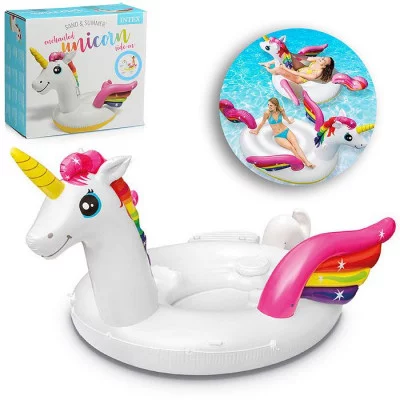 Плот для плавания «Единорог» 201 х 140 97 см, от 3 лет, 57561NP INTEX (10702070/051222/3427990, Китай )