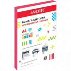 Бумага цветная А4 80г/м2 интенсив 100л красный DEVENTE 2072409 461041