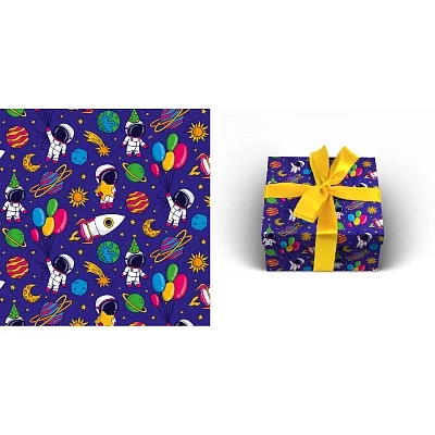 Упаковочная бумага Астронавты (70*100см, 1 л) УБ-0638