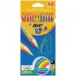 Карандаши пластиковые Bic "Tropicolors2", 12цв., заточен., картон, европодвес Bic 141782