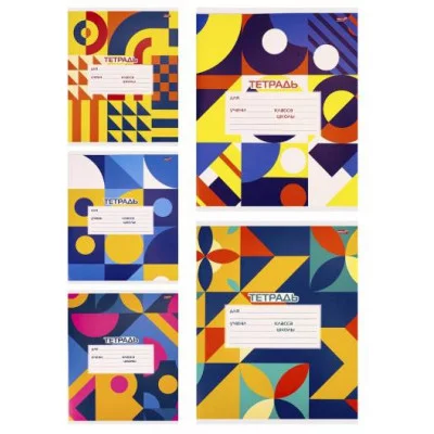 Тетрадь КЛЕТКА 18л. ЦВЕТНАЯ АБСТРАКЦИЯ (18-1257) обл.-мелов.картон, 18-1257