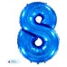 Шар (40\'\'/102 см) Цифра, 8, Синий, 1 шт. в уп. B901768A