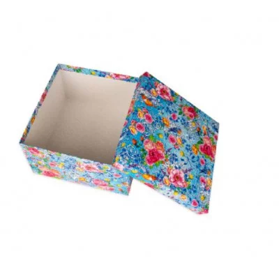 Коробка квадратная подарочная 1 шт Лирика 10 х 10 х 7 см РазборПП-2835