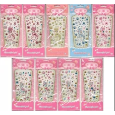 Наклейки-стразы Alingar, акриловые, пакет с европодвесом, "Кошечка" AL9591