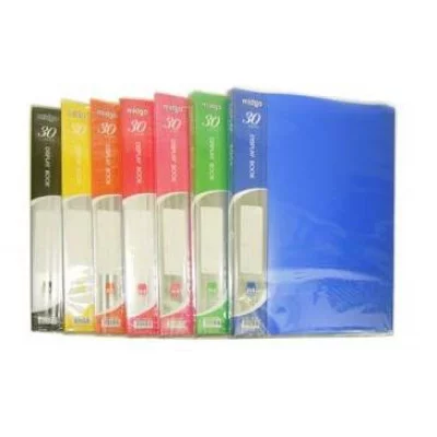 Папка на 30 карманов А4 BQ-162 корешок 20мм, вкладыш на корешке, цвета ассорти MS-30А 306260