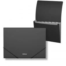 Папка на резинках 06 отделений А4 0,70мм "Matt Classic" черный ERICH KRAUSE 50414 317320