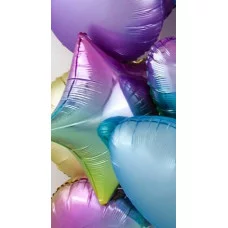 Шар (18\'\'/46 см) Звезда, Нежная радуга, Градиент, 1 шт. 301500GP