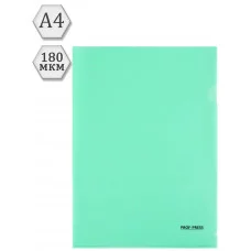 Папка-уголок, А4, 180мкм, зеленый (ПК-3038)  ПК-3038