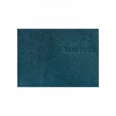 Обложка для паспорта из натуральной кожи ФЛОТЕР, темно-зеленый, тисн.конгрев"PASSPORT" ОП-5461