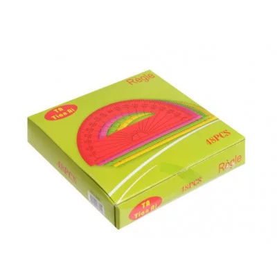 Транспортир 180*/10см NEON Cristal 4цвета МИКС 5471930