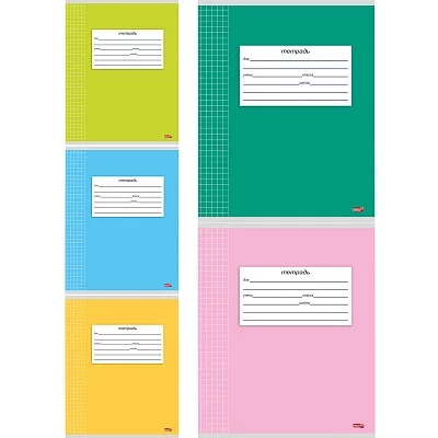 Тетрадь КЛЕТКА 12л. ШКОЛЬНАЯ КЛАССИКА-2(12-9104) цвет. мелов. обл., TM"Profit" 12-9104