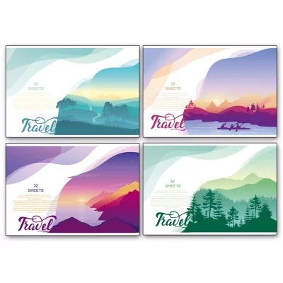 Альбом для рисования А4 гребень 32л Утренняя дымка (ассорти) АР4гр32 7162 Аль3413