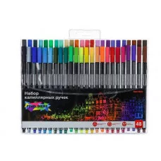 Набор ручек капиллярных 48 цв. AMSTERDAM (НР-4747) гексагональный корпус, d=0,4 мм НР-4747
