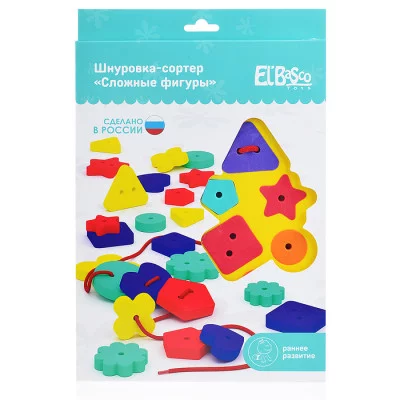 Шнуровка-сортер "Сложные фигуры" 01-006