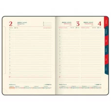 Ежедневник датированный 2026 B6 125х173 мм, GALANT "Vivid", под кожу, красный, 117413