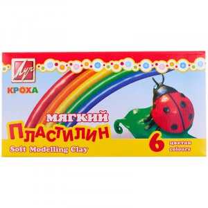 Пластилин ЛУЧ КРОХА 6 цв. 99 г со стеком Луч 060843