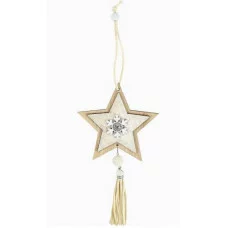 Деревянная подвеска Полярная звездочка 10*22 см НУ-3889