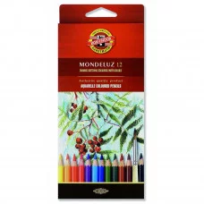 Карандаши акварельные Koh-I-Noor "Mondeluz", 12цв., заточен., картон, европодвес Koh-I-Noor 022935